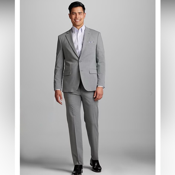 Jack Victor Collection Men’s Suit 44L Jacket 36x29 Pants 100% Wool Super 110’s - Picture 1 of 14